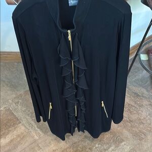 Chico's Black Top with Gold Accents